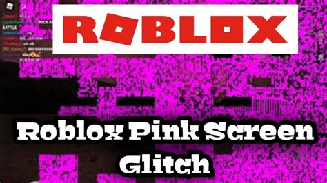 Roblox Pink Screen Glitch 2023easy Fix Youtube