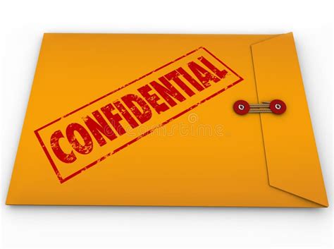 Confidential Classified Envelope Secret Information Stock Illustration