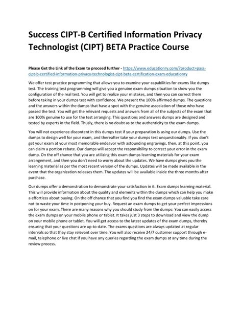 Ppt Cipt B Certified Information Privacy Technologist Cipt Beta