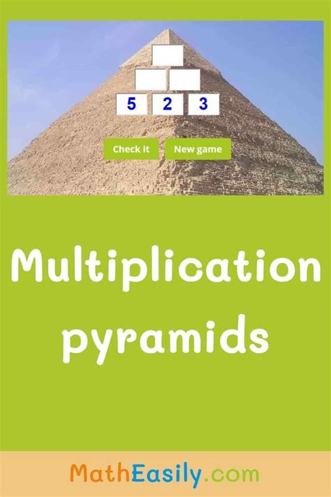 Multiplication Pyramids Worksheets And Online Games