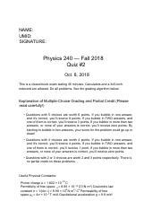 P F Quiz Pdf Name Umid Signature Physics Fall Quiz