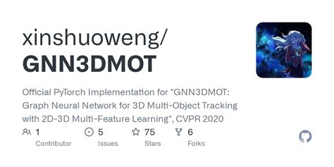 Github Xinshuowenggnn3dmot Official Pytorch Implementation For