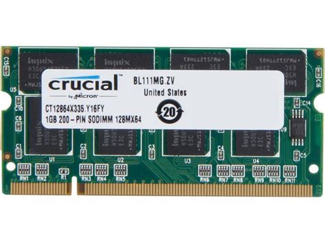 Crucial Gb Pin Ddr So Dimm Ddr Pc Laptop Memory Model