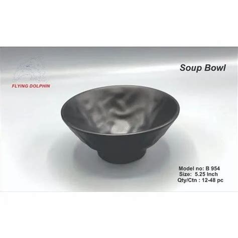 5 25 Inch Flying Dolphin Melamine Black Soup Bowl At Best Price In Delhi