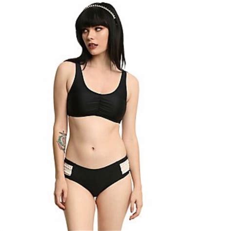 Hot Topic Swim Crochet Skull Bikini Poshmark