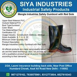 Pvc Mangla Industries Safety Gumboot With Red Sole At Rs In New Delhi