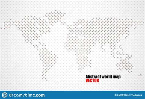 Abstract World Map Of Dots Stock Vector Illustration Of Continent