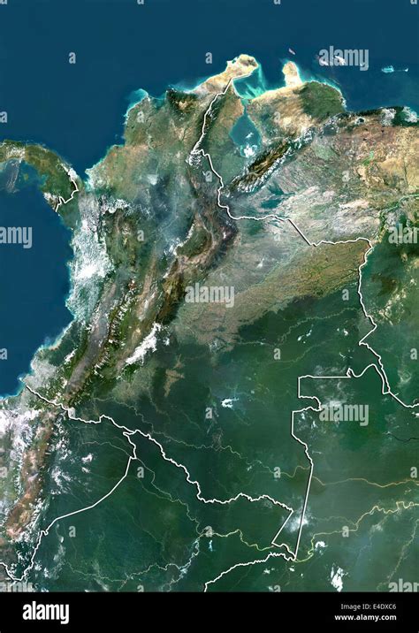 Mapa De Colombia Via Satelite