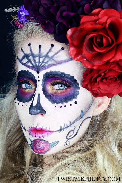 Sugar Skull Makeup Tutorial For Beginners Twist Me Pretty