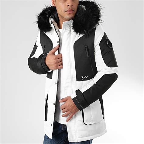 Project X Paris Parka Fourrure Blanc Noir