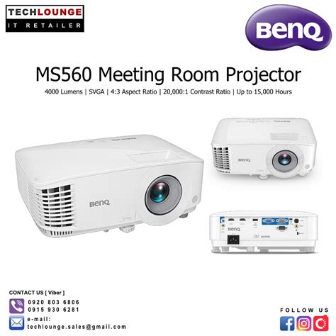 Benq Ms Meeting Room Projector Lumens Svga X