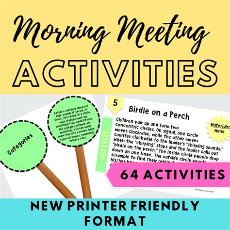 Morning Meeting Activities And Energizers Made By Teachers