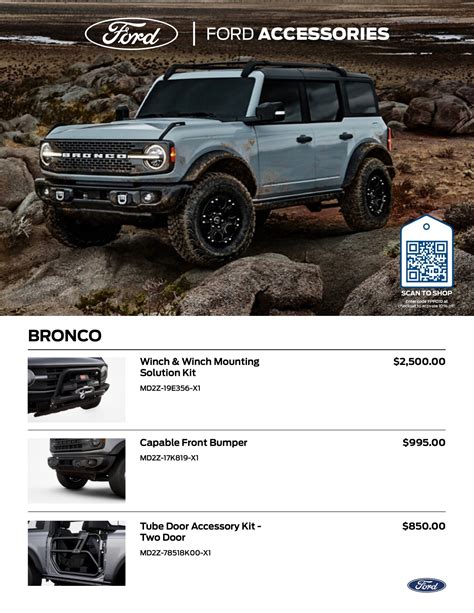 2021 Bronco Parts & Accessories Guide (Including Pricing & Part Numbers ...