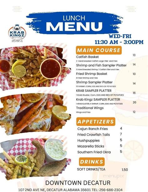 Menu Of Krab Kingz Seafood In Decatur Al 35601