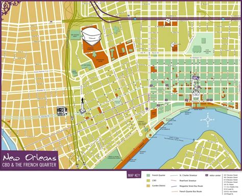 New Orleans tourist map - Ontheworldmap.com