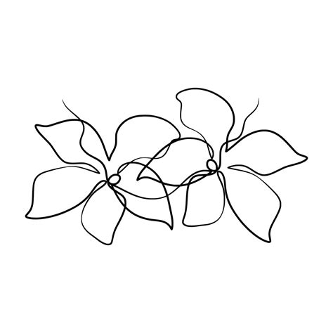 Continuous One Line Art Drawing Of Beauty Jasmine Flower 24648418