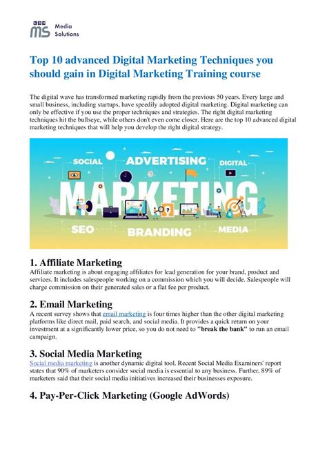 Calam O Top Advanced Digital Marketing Techniques