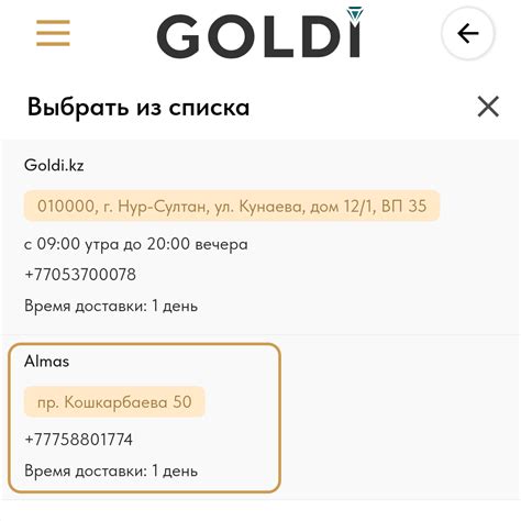 Способы доставки - интернет-магазин Goldi.kz