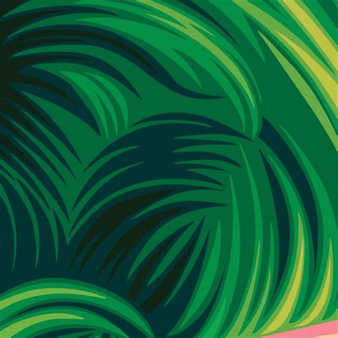 Fondo Verde Abstracto Con Ondas Vector Premium