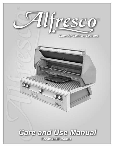 PDF ALXE BBQ CARE AND USE MANUAL NEW 2019 Alfresco Grills 3