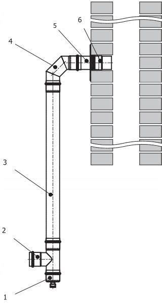 System Kominkowy Darco Redukcja Fi 100 80 100 80 Pellet Stal Czarna