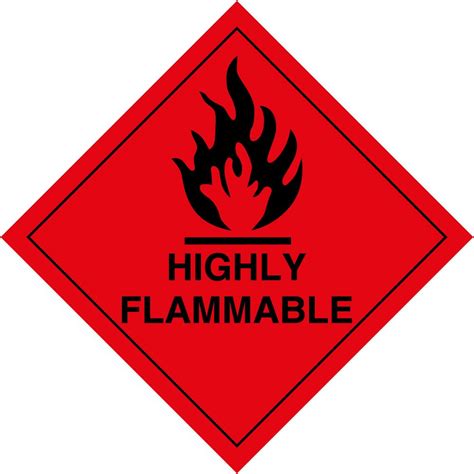 Highly Flammable Labels From Key Signs Uk