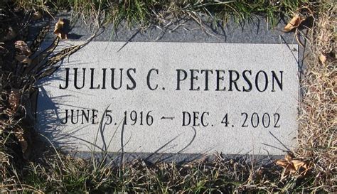 Julius Carl Peterson 1916 2002 Mémorial Find a Grave