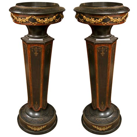 Pair Victorian Wooden Pedestals At 1stdibs Victorian Pedestal