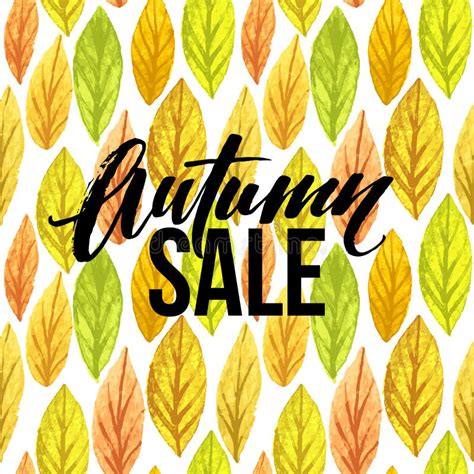 Autumn Seasonal Banner Design Fall Leaf Vector Illustration Stock