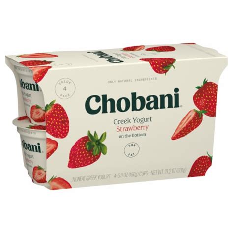 Chobani® Non Fat Strawberry On The Bottom Greek Yogurt 4 Ct 53 Oz