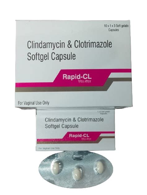 Rapid Cl Clindamycin Clotrimazole Vaginal Softgel Capsules At Rs