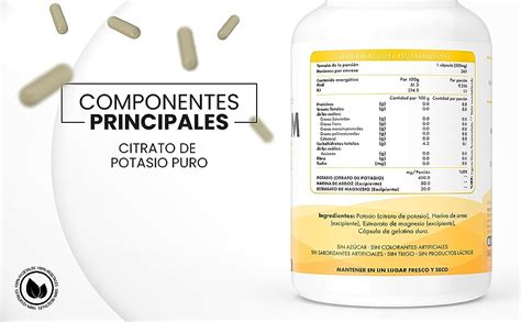 CITRATO DE POTASIO MANTRA Nutrition Potassium Citrate 365