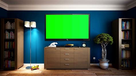 TV Sala De Estar CHROMA KEY Green Screen Efeito Fundo Verde