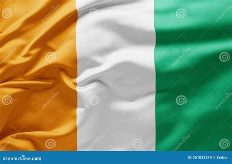 Waving National Flag Of Ivory Coast Stock Image Image Of Independence