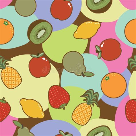 Seamless Fruit Pattern Stock Vector Illustration Of Cherry