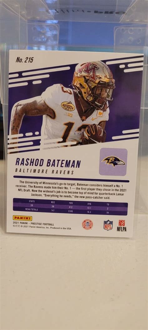 T Prestige Rookie Base Rc Rashod Bateman Baltimore Ravens