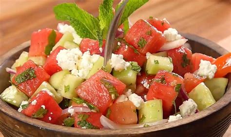 Salade De Melon D Eau Et Feta D Inspiration Grecque Recettes Ma