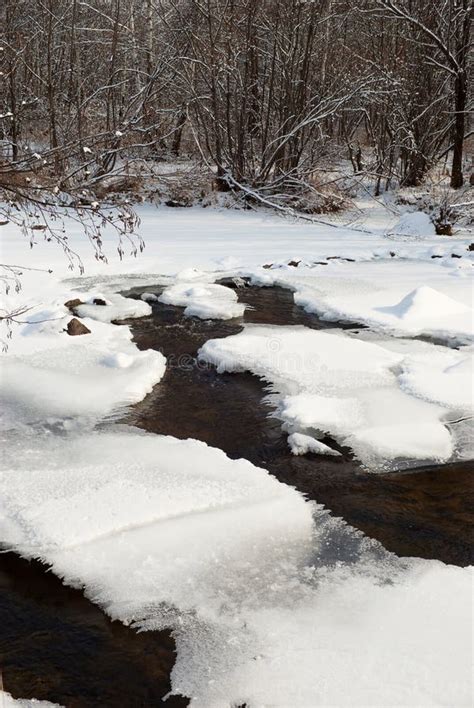 Fundo Do Inverno Um Rio Congelado Foto De Stock Imagem De Frio