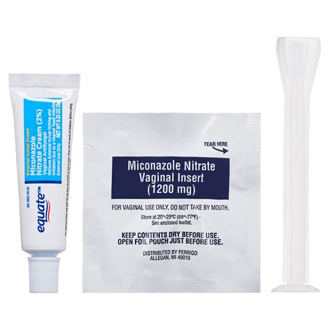 Equate Miconazole 1 Day Miconazole Nitrate Vaginal Insert And Cream