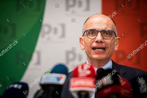 Enrico Letta Secretary Italian Democratic Party Editorial Stock Photo