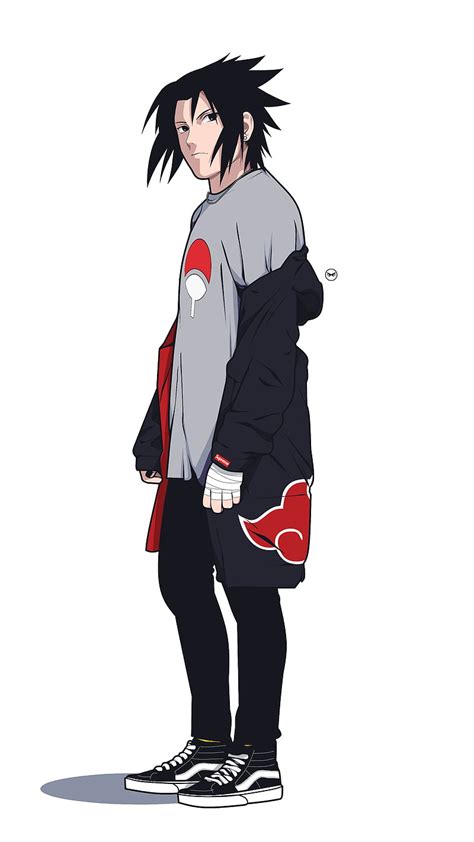 Uchiha Sasuke Akatsuki Anime Cartoon Hypebeast Naruto Shippuden