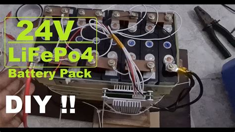 Diy Build 24v Lifepo4 Battery With Bms Quick Setup Video Youtube