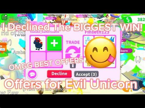 What People Offer For NEWBORN NO POTION EVIL UNICORN In Adopt Me 2023