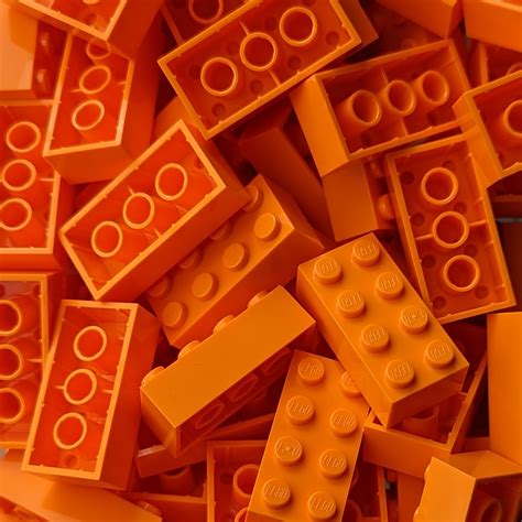 LEGO 3001 brick 2x4 bright orange 10 szt cegła klocek pomarańczowy