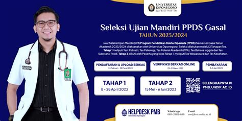 Informasi Jadwal Dan Lokasi Ujian PPDS Semester Gasal Tahun 2023 Tahap