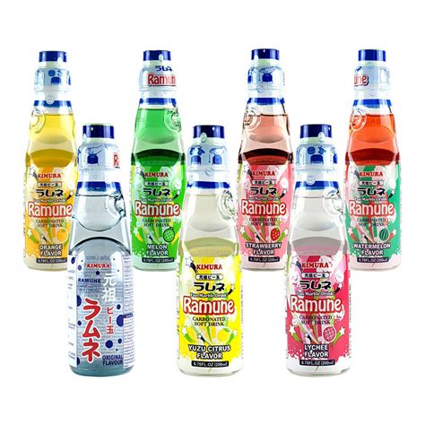 Kimura Ramune Carbonated Strawberry Flavour Soft Drink 200ml ...