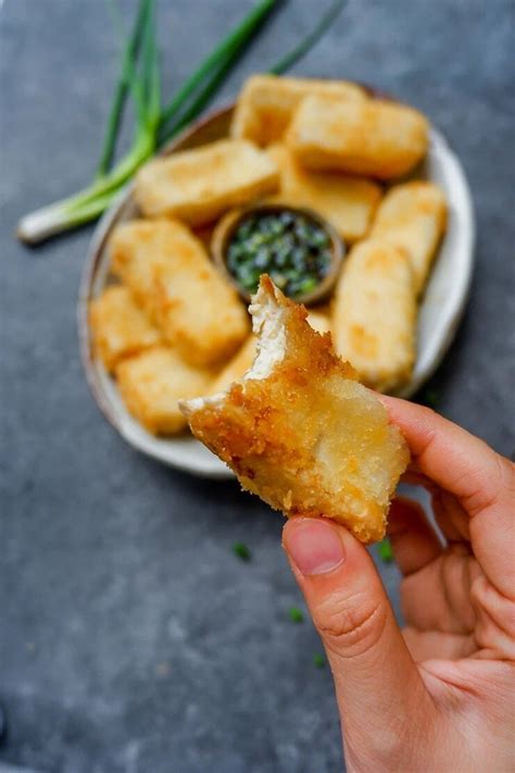 Baked Or Fried Crispy Tofu With Sweet Scallion Sauce Vegan Recipe