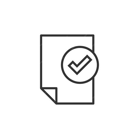 Premium Vector Document Checklist Icon In Flat Style Report Vector