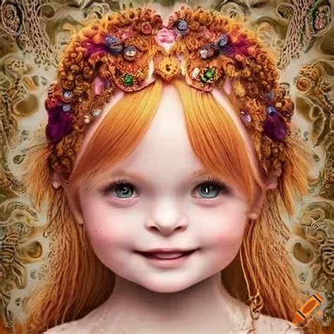 Adorable Smiling Ginger Haired Girls With Unique Embellishments On Craiyon