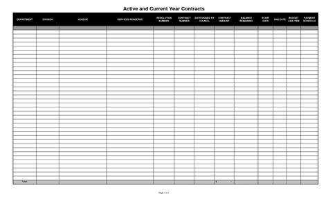 Free Blank Spreadsheet Template